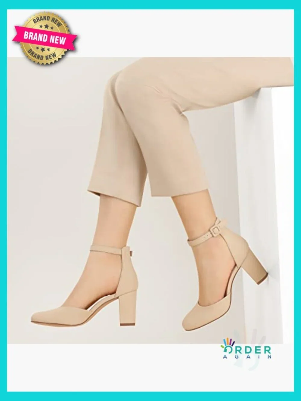 Closed Toe Chunky Block Heels for Women 3 Inch Heel Pumps